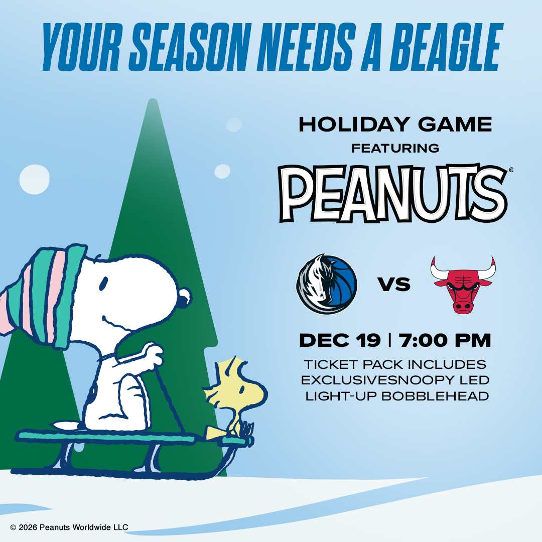 Mavs Holiday Game with PEANUTS