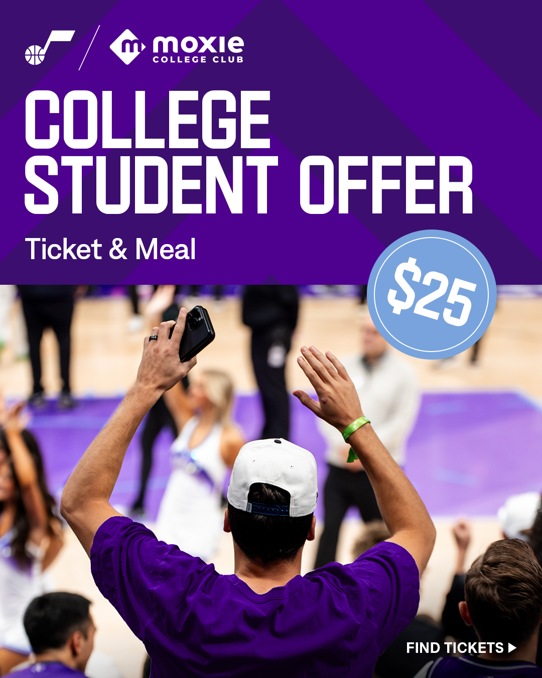 Tickets and a free meal for $25